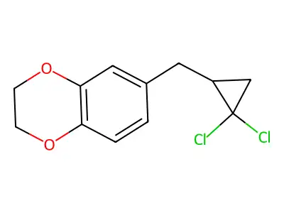 6-[(2,2-Dichlorocyclopropyl)methyl]-2,3-dihydro-1,4-benzodioxine structure