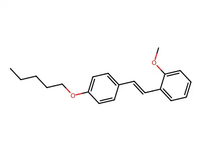 1-Methoxy-2-[2-(4-pentoxyphenyl)ethenyl]benzene structure