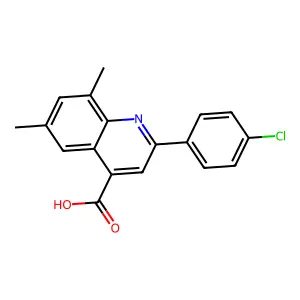 2-(4-Chlorophenyl)-6,8-dimethylquinoline-4-carboxylic acid structure