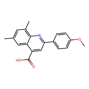 2-(4-Methoxyphenyl)-6,8-dimethyl-4-quinolinecarboxylic acid structure