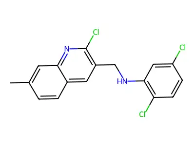 2,5-dichloro-N-[(2-chloro-7-methylquinolin-3-yl)methyl]aniline structure