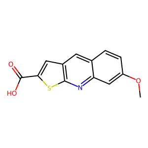 7-Methoxythieno[2,3-b]quinoline-2-carboxylic acid structure