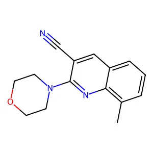 8-Methyl-2-morpholinoquinoline-3-carbonitrile structure