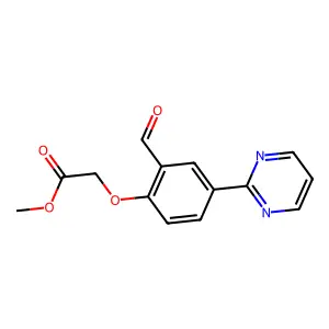 Methyl 2-(2-formyl-4-pyrimidin-2-ylphenoxy)acetate structure