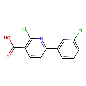 2-chloro-6-(3-chlorophenyl)pyridine-3-carboxylic Acid structure