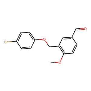 3-[(4-Bromophenoxy)methyl]-4-methoxybenzaldehyde structure