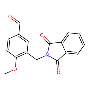 3-((1,3-Dioxoisoindolin-2-yl)methyl)-4-methoxybenzaldehyde structure