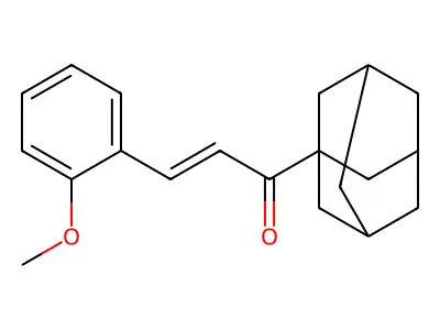 (E)-1-(1-adamantyl)-3-(2-methoxyphenyl)prop-2-en-1-one structure