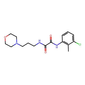 N'-(3-chloro-2-methylphenyl)-N-(3-morpholin-4-ylpropyl)oxamide structure