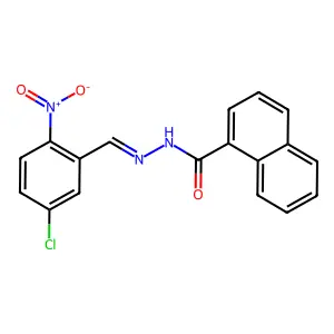 1-Naphthalenecarboxylic acid, 2-[(5-chloro-2-nitrophenyl)methylene]hydrazide structure