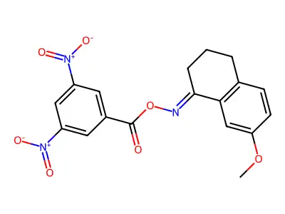 3,4-Dihydro-7-methoxy-1(2H)-naphthalenone O-(3,5-dinitrobenzoyl)oxime structure