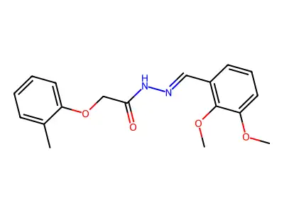 2-(2-Methylphenoxy)acetic acid 2-[(2,3-dimethoxyphenyl)methylene]hydrazide structure