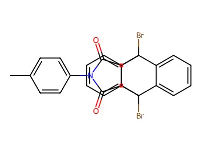 1,8-dibromo-17-(4-methylphenyl)-17-azapentacyclo[6.6.5.0~2,7~.0~9,14~.0~15,19~]nonadeca-2,4,6,9,11,13-hexaene-16,18-dione structure