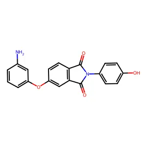 5-(3-aminophenoxy)-2-(4-hydroxyphenyl)-1H-isoindole-1,3(2H)-dione structure