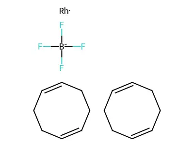 Bis(1,5-cyclooctadiene)rhodium(I) tetrafluoroborate structure