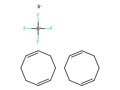 Bis(1,5-cyclooctadiene)iridium(i)tetrafluoroborate structure