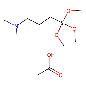 1-Propanamine, N,N-dimethyl-3-(trimethoxysilyl)-, acetate (1:1) structure