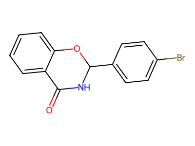 2-(4-Bromophenyl)-2,3-dihydro-1,3-benzoxazin-4-one structure