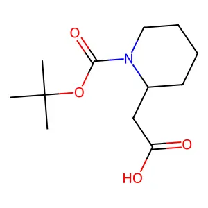 2-[(2S)-1-[(tert-butoxy)carbonyl]piperidin-2-yl]acetic acid structure