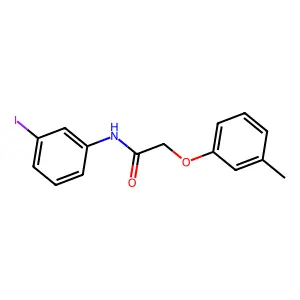 N-(3-iodophenyl)-2-(3-methylphenoxy)acetamide structure