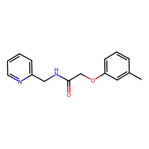 2-(3-methylphenoxy)-N-(2-pyridinylmethyl)acetamide structure