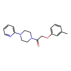 2-(3-Methylphenoxy)-1-(4-pyridin-2-ylpiperazin-1-yl)ethanone structure