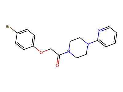 2-(4-Bromophenoxy)-1-(4-pyridin-2-ylpiperazin-1-yl)ethanone structure