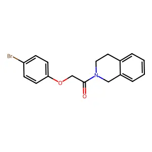 2-(4-bromophenoxy)-1-(3,4-dihydro-1H-isoquinolin-2-yl)ethanone structure