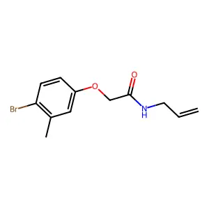2-(4-bromo-3-methylphenoxy)-N-prop-2-enylacetamide structure