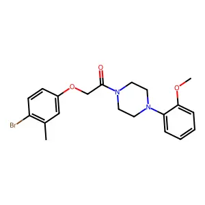 2-(4-Bromo-3-methylphenoxy)-1-[4-(2-methoxyphenyl)piperazin-1-yl]ethanone structure