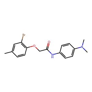 2-(2-bromo-4-methylphenoxy)-N-[4-(dimethylamino)phenyl]acetamide structure