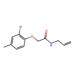 2-(2-bromo-4-methylphenoxy)-N-prop-2-enylacetamide structure
