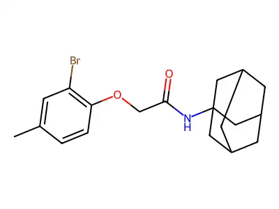 N-(1-adamantyl)-2-(2-bromo-4-methylphenoxy)acetamide structure