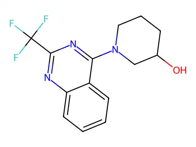 1-[2-(Trifluoromethyl)quinazolin-4-yl]piperidin-3-ol structure