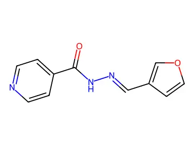N-[(E)-furan-3-ylmethylideneamino]pyridine-4-carboxamide structure