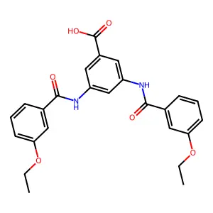 3,5-Bis[(3-ethoxybenzoyl)amino]benzoic acid structure