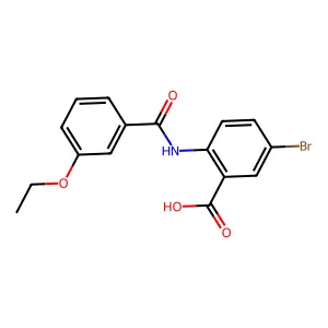 5-Bromo-2-[(3-ethoxybenzoyl)amino]benzoic acid structure