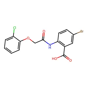 5-Bromo-2-(2-(2-chlorophenoxy)acetamido)benzoic acid structure