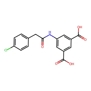 5-(2-(4-Chlorophenyl)acetamido)isophthalic acid structure