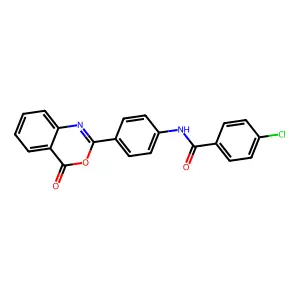 4-chloro-N-[4-(4-oxo-3,1-benzoxazin-2-yl)phenyl]benzamide structure