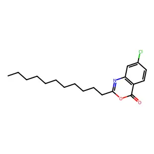 7-Chloro-2-undecyl-4H-3,1-benzoxazin-4-one structure