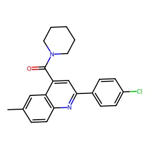 [2-(4-Chlorophenyl)-6-methylquinolin-4-yl]-piperidin-1-ylmethanone structure