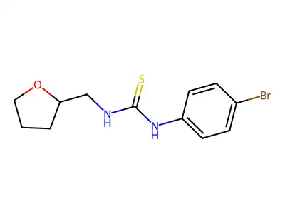 1-(4-Bromophenyl)-3-(tetrahydrofuran-2-ylmethyl)thiourea structure