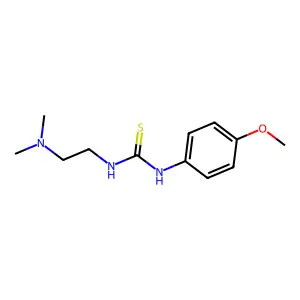 ((2-(Dimethylamino)ethyl)amino)((4-methoxyphenyl)amino)methane-1-thione structure