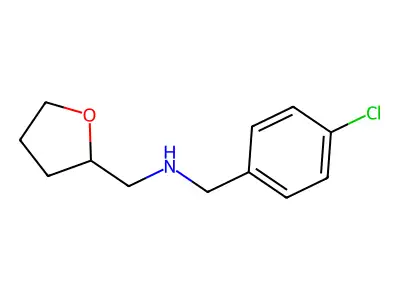 N-[(4-chlorophenyl)methyl]-1-[(2R)-oxolan-2-yl]methanamine structure