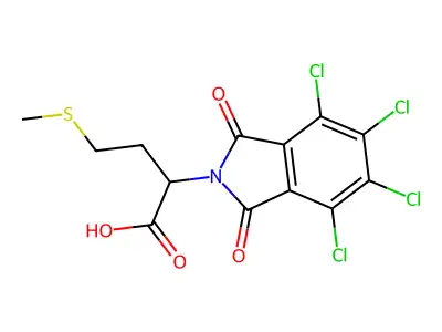 4-(Methylthio)-2-(4,5,6,7-tetrachloro-1,3-dioxo-1,3-dihydro-2H-isoindol-2-yl)butanoic acid structure