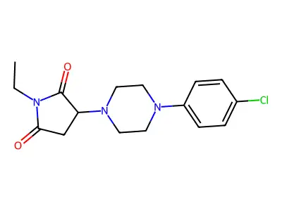 3-[4-(4-Chlorophenyl)piperazin-1-yl]-1-ethylpyrrolidine-2,5-dione structure