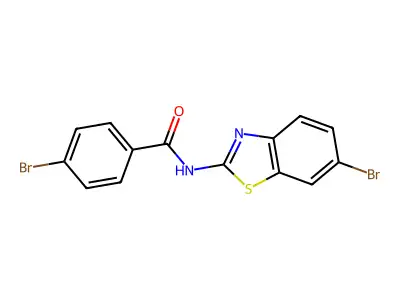4-bromo-N-(6-bromo-1,3-benzothiazol-2-yl)benzamide structure