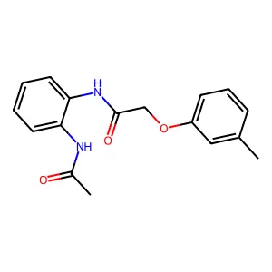N-[2-(acetylamino)phenyl]-2-(3-methylphenoxy)acetamide structure