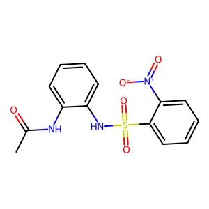 N-[2-[(2-nitrophenyl)sulfonylamino]phenyl]acetamide structure